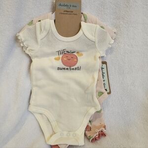 Kids One Piece Set - Cream and Pink